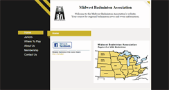 Desktop Screenshot of midwestbadminton.com